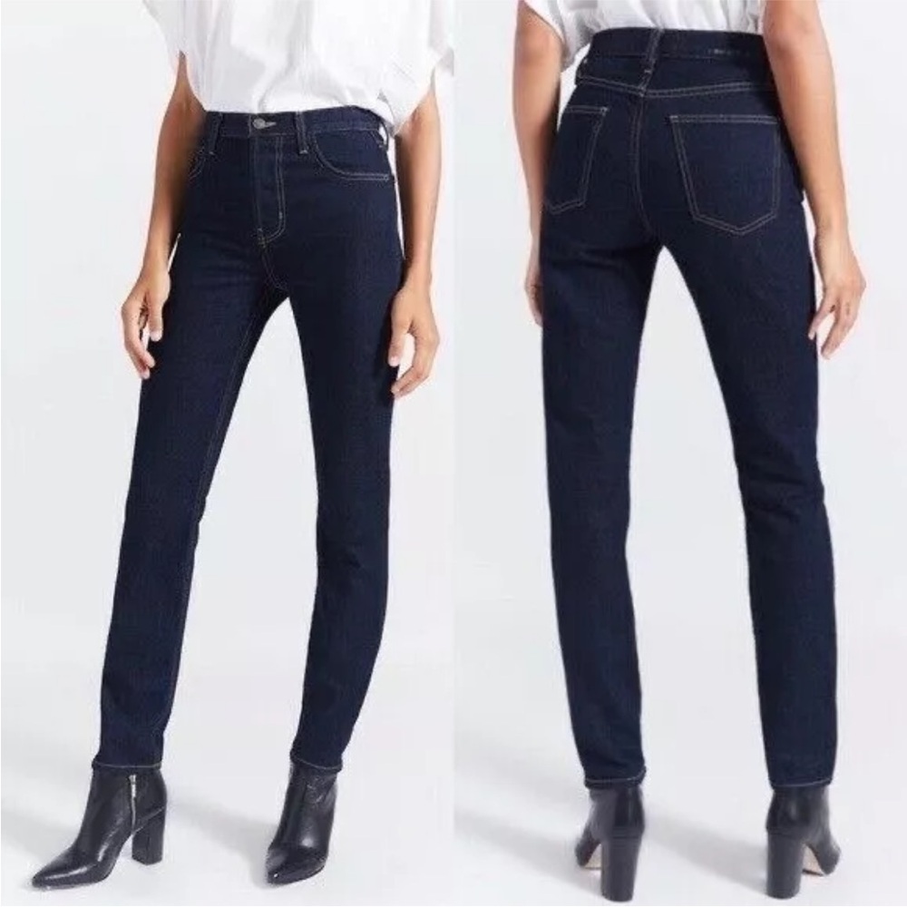 Current/Elliott sz 27 The Stovepipe High Waist Hearst Dark Wash Denim Blue Jeans